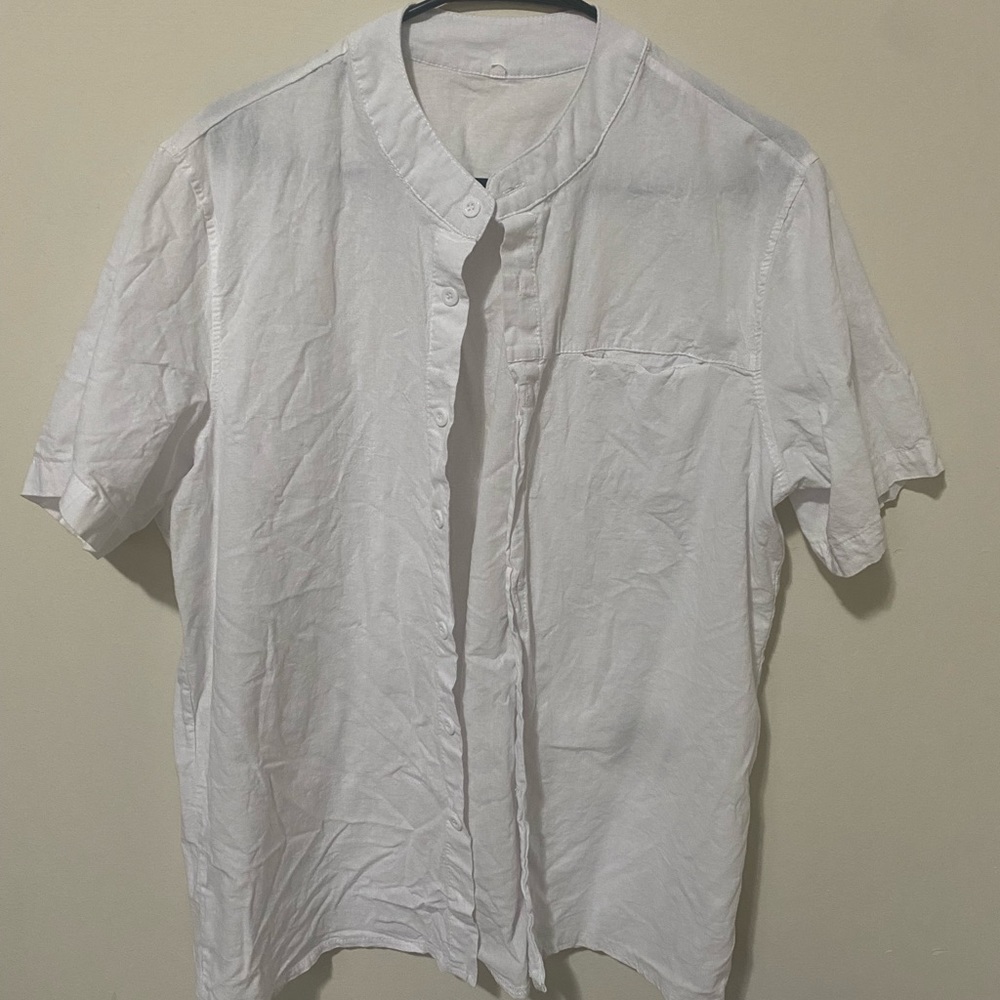 White Button Down Collared Shirt